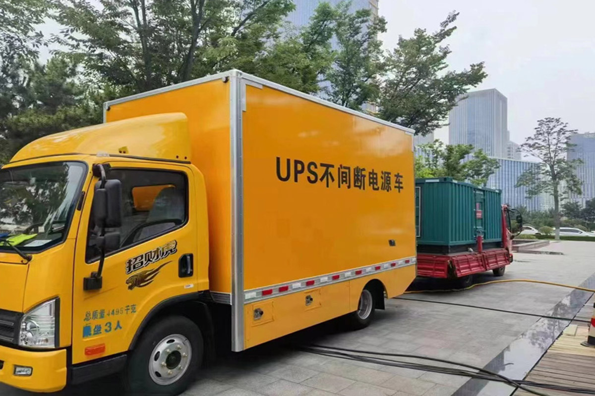 江口发电机租赁施工现场