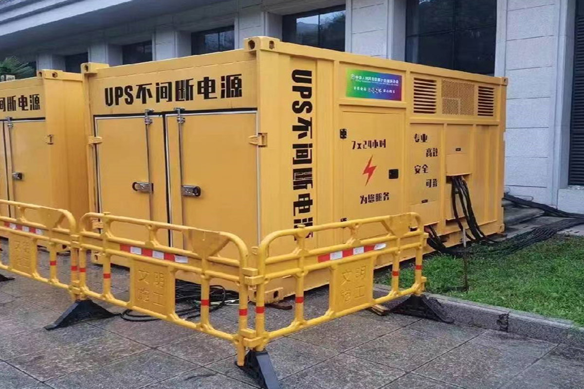 江口发电机租赁施工现场